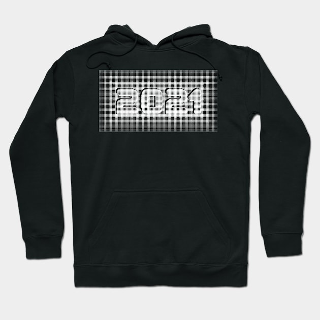 Happy New Year 2021 Block Illusion Design Hoodie by radeckari25